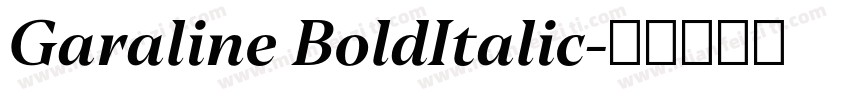 Garaline BoldItalic字体转换
